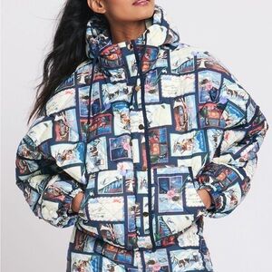 Rachel Antonoff Ace Puffer Jacket Postcards